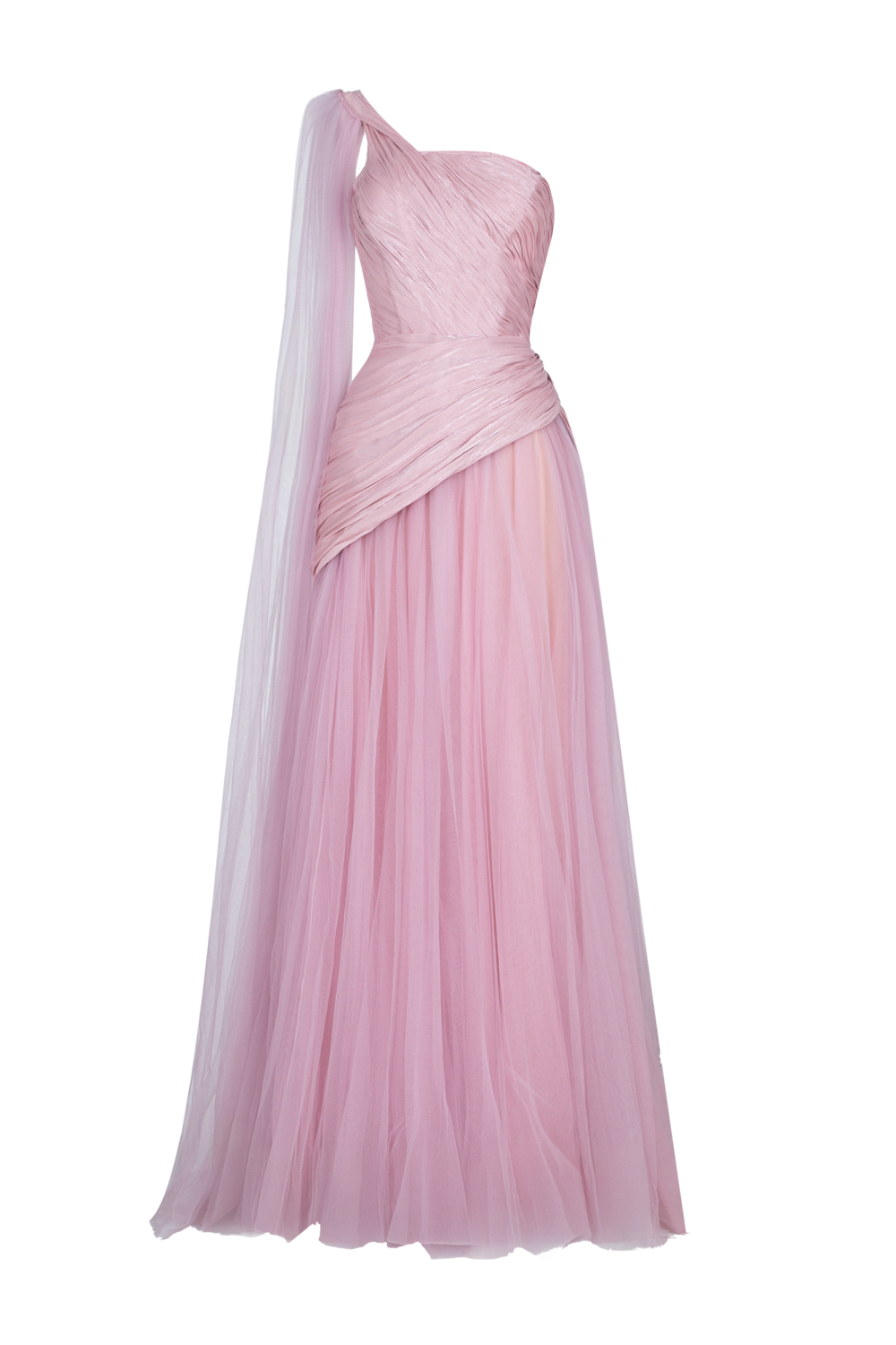 Women's Lyssandra One Shoulder Draped Maxi Dress XS/S/M/L/XL/Customize  Lilac Rose MEAN BLVD