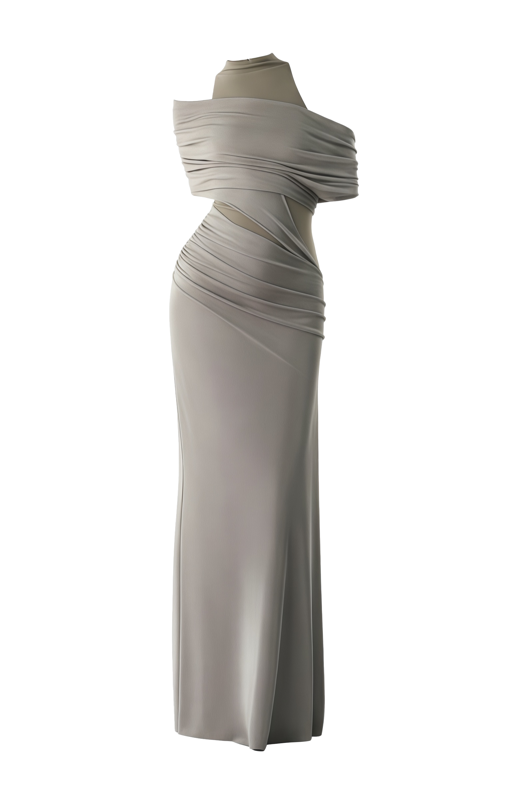 grey off the shoulder maxi dress Women's Raviena Off-Shoulder Maxi Dress XS/S/M/L/XL/XXL Grey MEAN BLVD