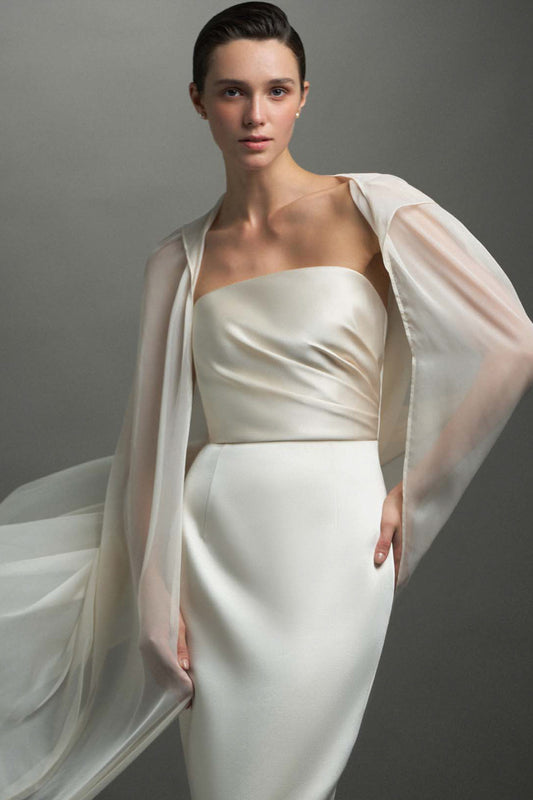 Maria Straight Accross Draped Maxi Dress - MEAN BLVD