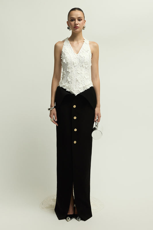 Metz Sheath Applique Maxi Dress - MEAN BLVD