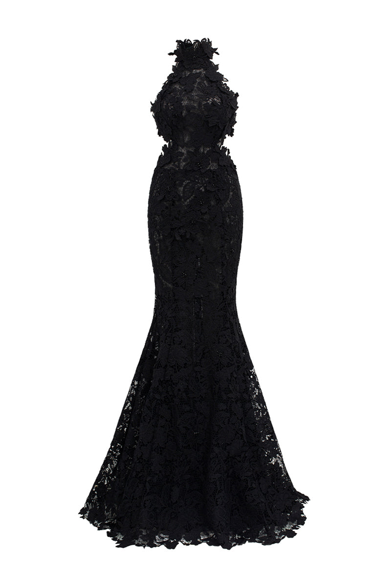 maxi mermaid dress Women's Morvaine Applique Maxi Dress Red XS/S/M/L/XL MEAN BLVD Black / XXL