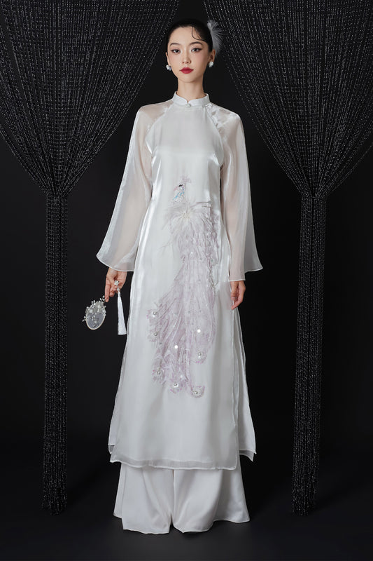 Ngu Loan Straight Sequin Ao Dai Set - MEAN BLVD