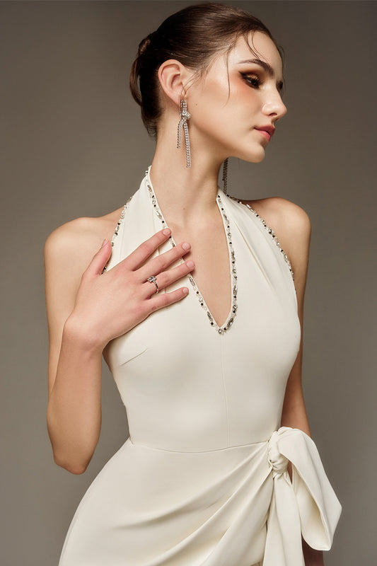 Rachel Halter Ribbon Interlock Midi Dress