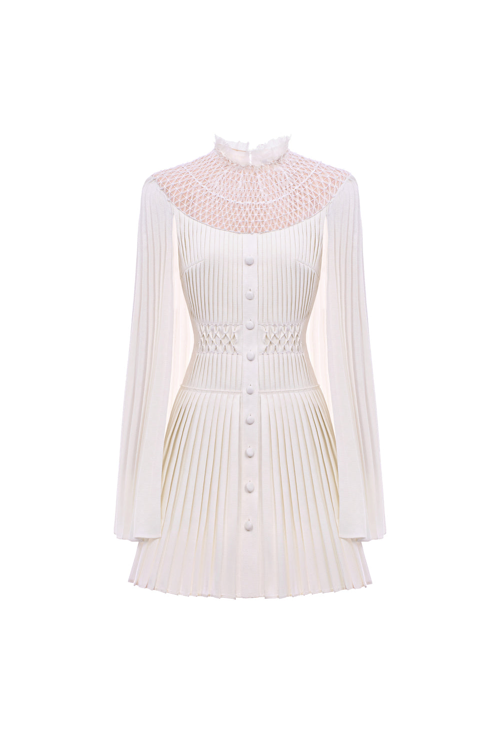 white heirloom dress Heirloom Cape Sleeve Mini Dress