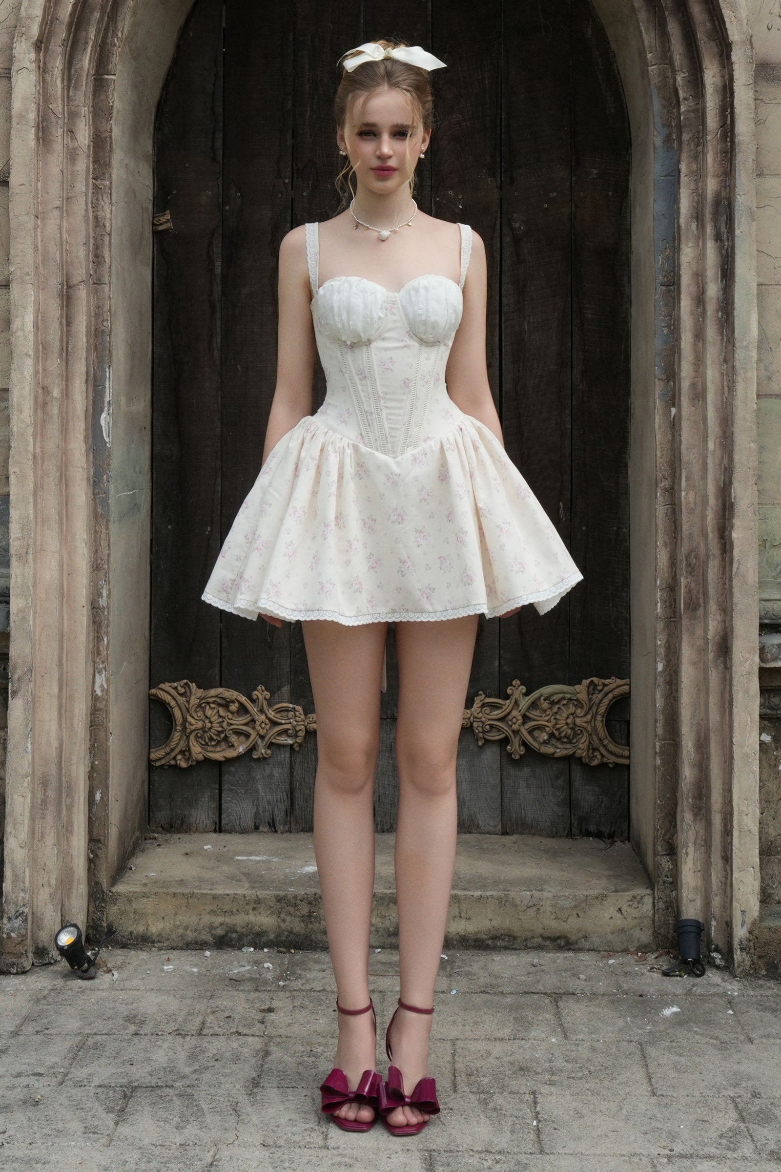 Formal Dress Ruching Dress Meaning Women's Roselune Ruched Mini Dress Off White XS/S/M/L/ Formal Dress Ruching Dress Meaning Women's Roselune Ruched Mini Dress Off White XS/S/M/L/