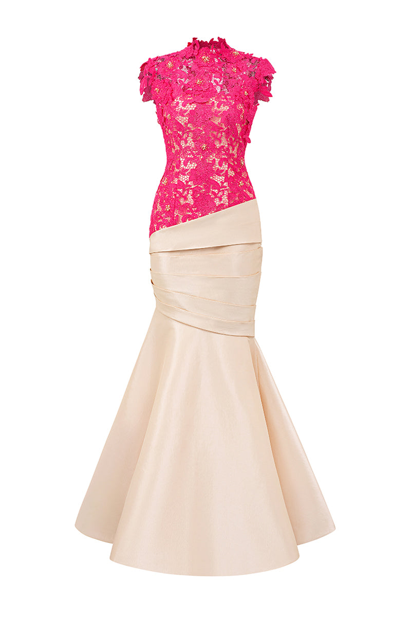 Women's Isora High Neck Maxi Dress Magenta & Beige/Deep Purple & Black/Dark Green & Black XS/S/M/L/XL/XXL/Customize MEAN BLVD Women's Isora High Neck Maxi Dress Magenta & Beige/Deep Purple & Black/Dark Green & Black XS/S/M/L/XL/XXL/Customize MEAN BLVD