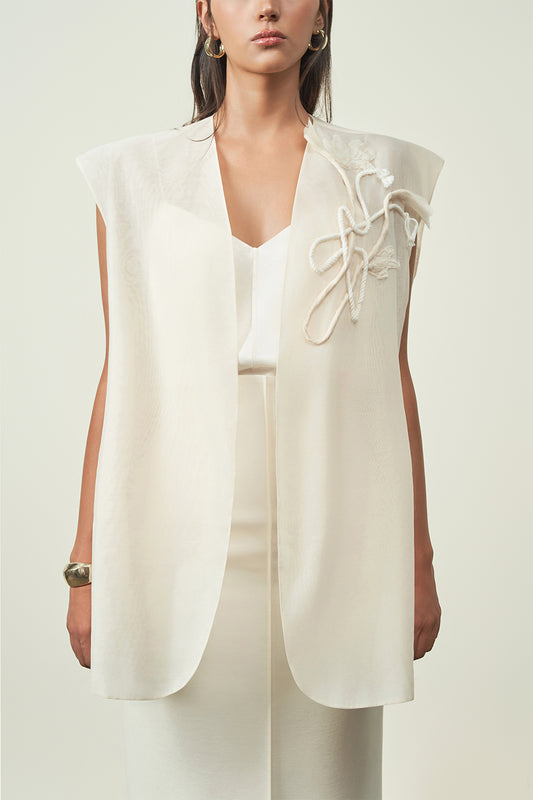 Tran Straight Tube Taffeta Midi Skirt