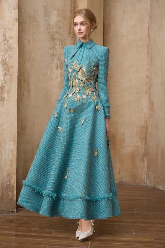 Sylvette Collared Maxi Dress - MEAN BLVD