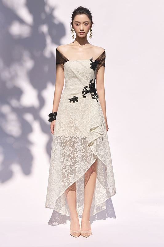 Talia Asymmetric Midi Dress - MEAN BLVD