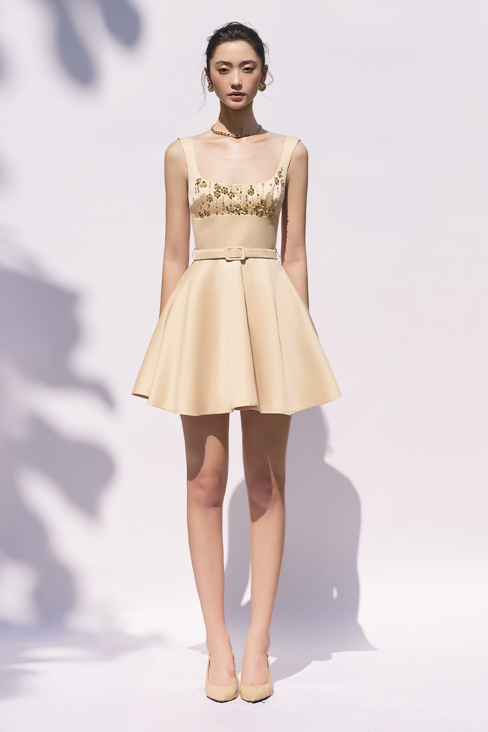 Women's Tracy Bead Mini Dress Nude S/M/L/Customize MEAN BLVD