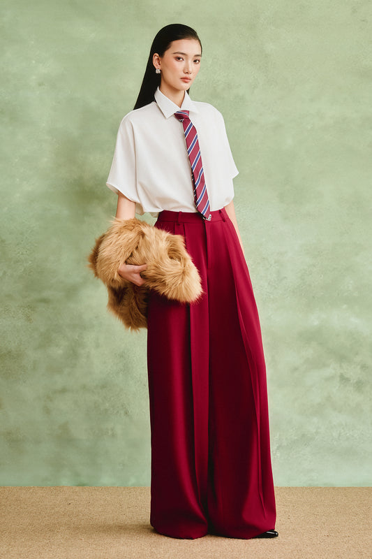 Vergai Straight Pleated Pants - MEAN BLVD