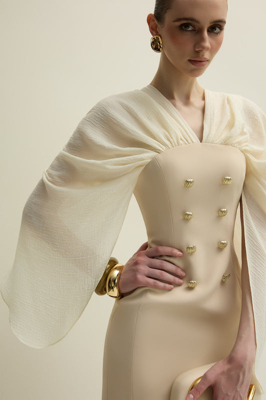 Willow Split Sleeve Button Maxi Dress - MEAN BLVD