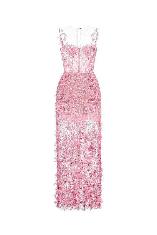 Bead Lace Pencil Dress - MEAN BLVD