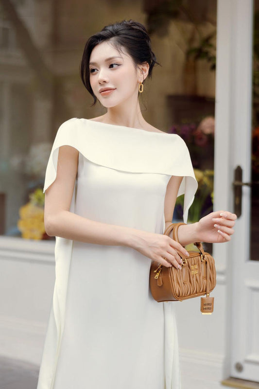 Camelia Straight Extended Flap Satin Ankle Length Dress - MEAN BLVD