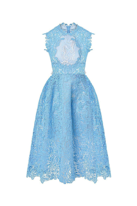 Cara A-line Sleeveless Lace Midi Dress - MEAN BLVD