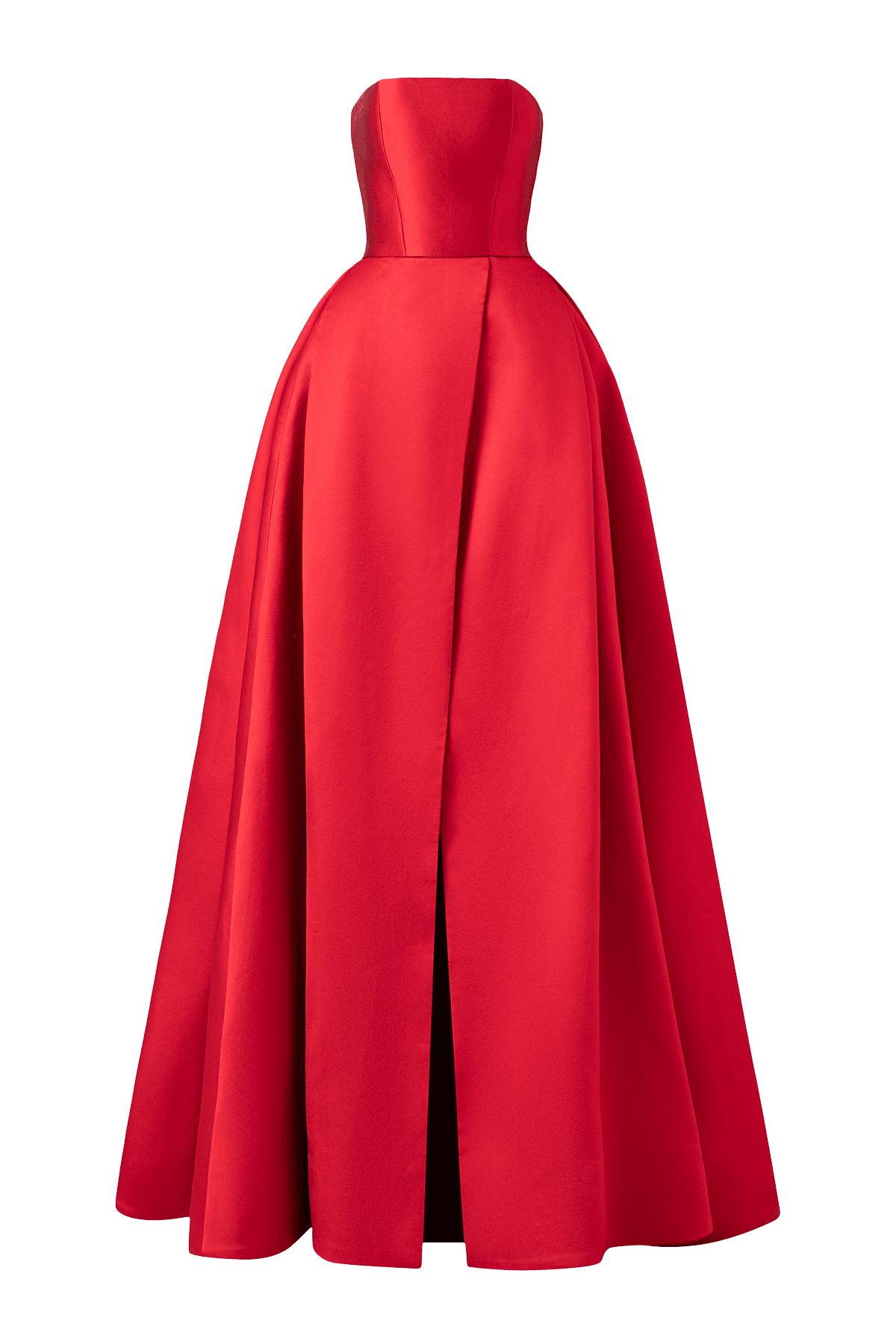 strapless open back dress Simple v neck satin long prom dress red evening dress – shdress