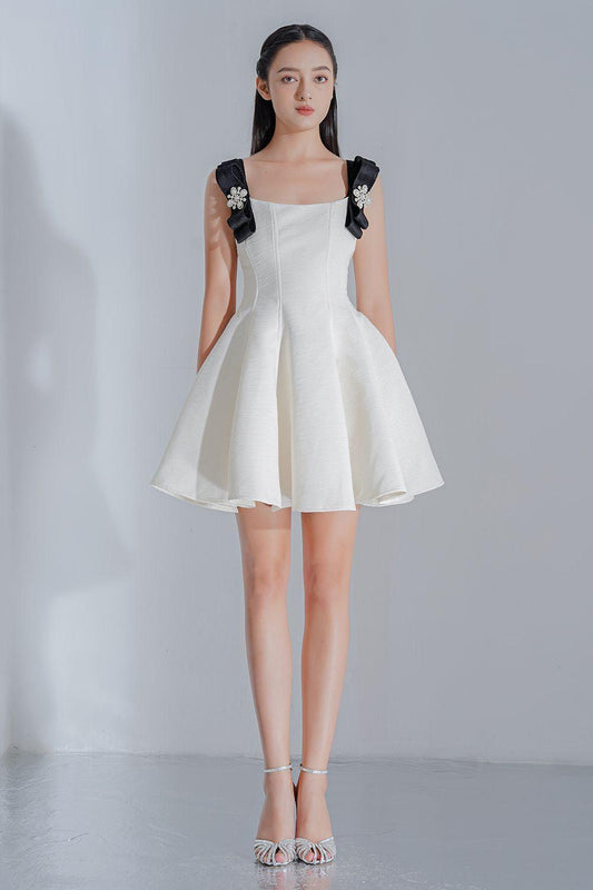 Darcy Fit and Flare Sleeveless Jacquard Mini Dress - MEAN BLVD