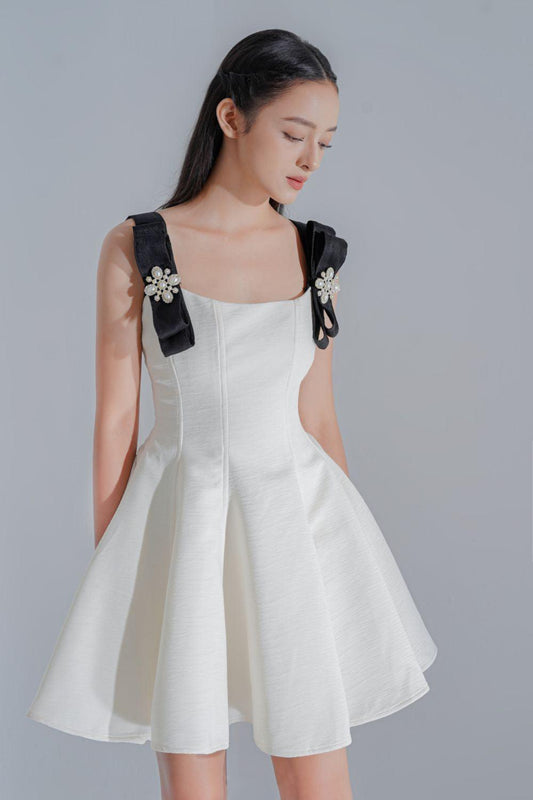 Darcy Fit and Flare Sleeveless Jacquard Mini Dress - MEAN BLVD