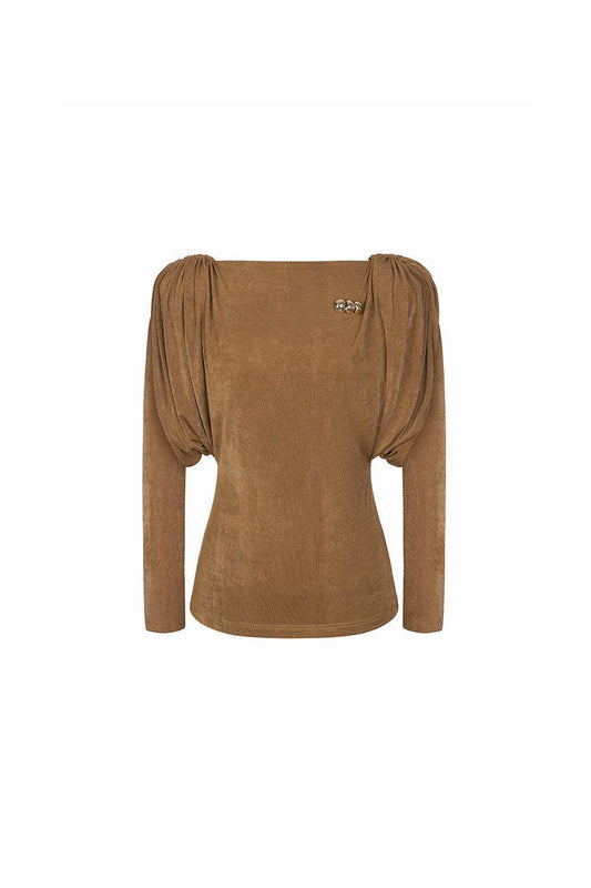 Diva Straight Long Sleeved Knitted Fabric Top - MEAN BLVD