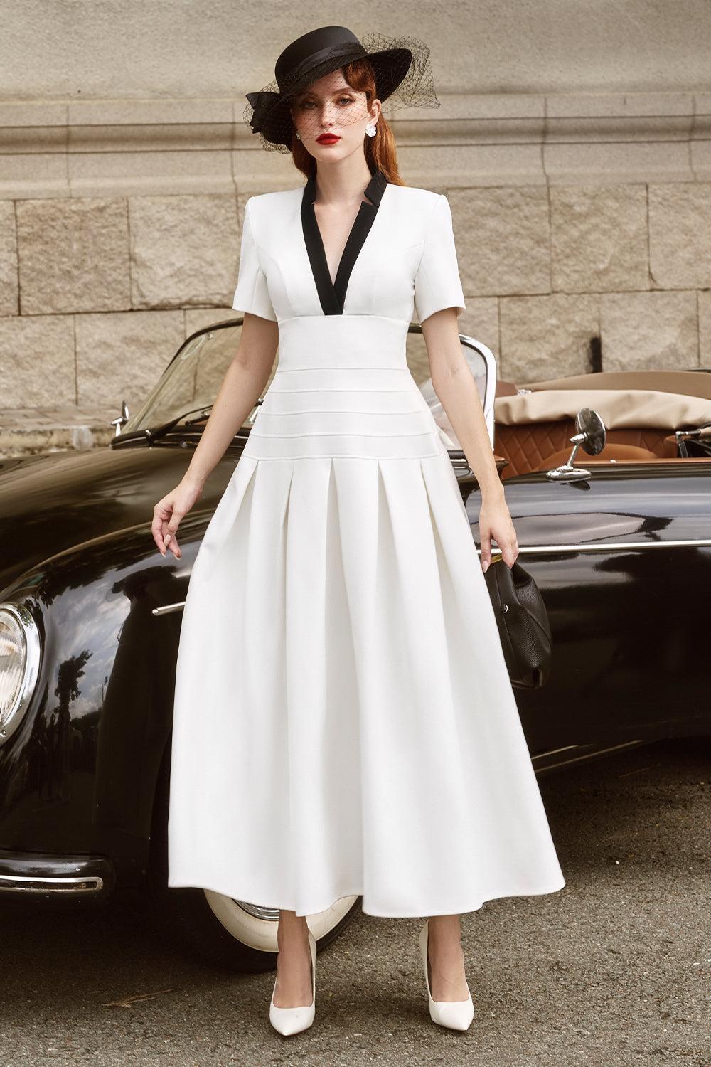 open lace back dress Seta T Women's Wrap Dresses Short Sleeve V Neck Flowy 2025 Casual Pleated  Midi Dress with Belt Small Black at Amazon Women's Clothing store main image 0