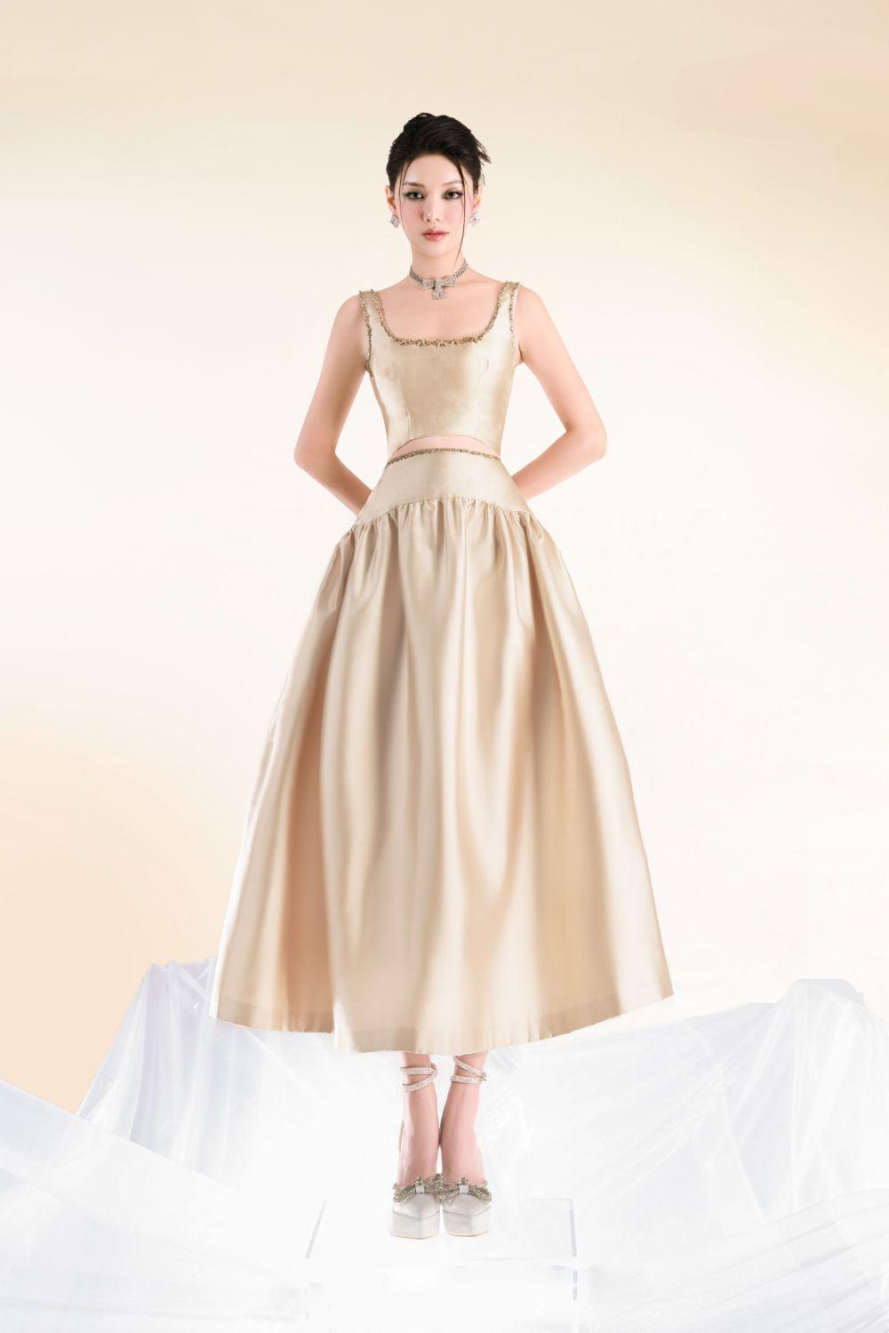 Champagne Taffeta Dress