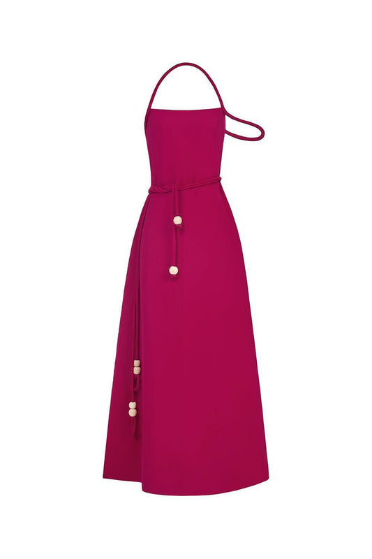 Giang Son A-line Halter Neck Cotton Rayon Floor Length Dress - MEAN BLVD