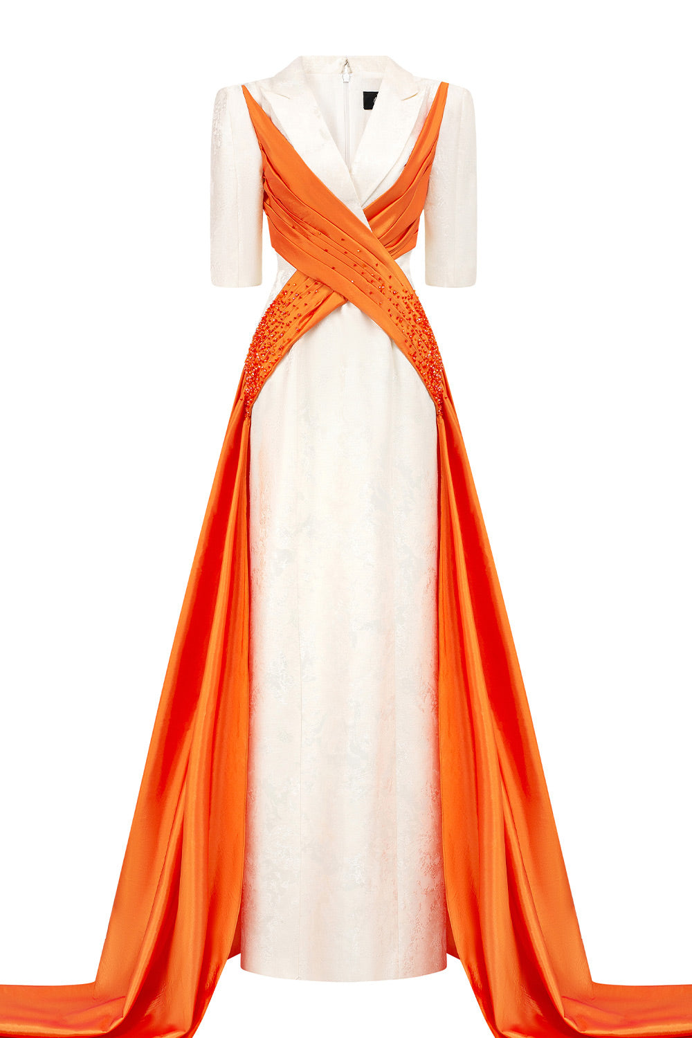 orange and white wrap dress JBXKXYW Dress For Women Women Printed Half Sleeve Elegant Knotted Colorblock Striped Print Shirt Dress Party Festive Belted Wrap Dress Womens Dresses (Orange,M)