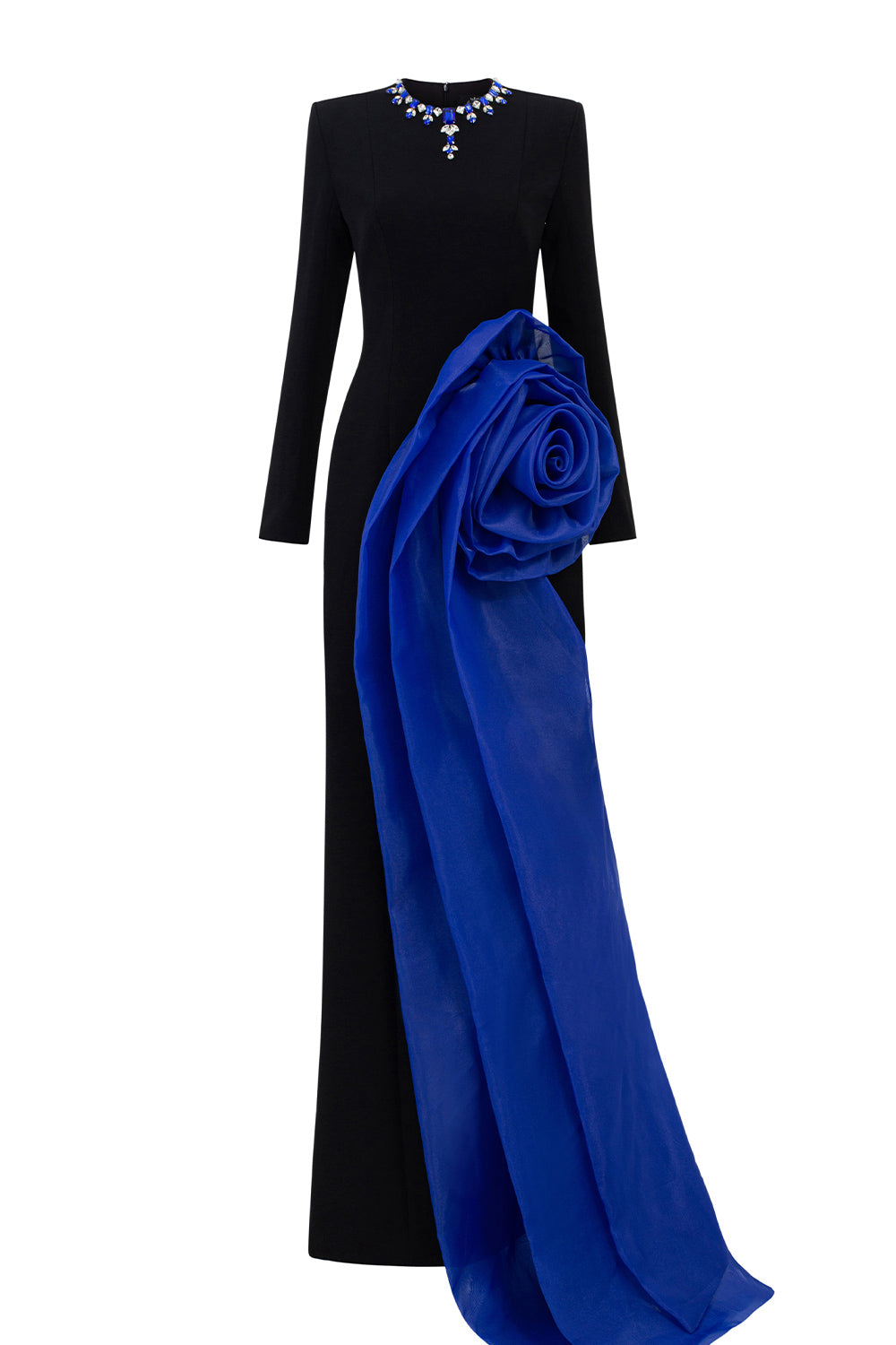 Women's Azalea Sheath Floral Organza Crepe Floor Length Dress XS/S/M/L/XL/XXL/Customize Black/Blue MEAN BLVD Black/Blue / Customize Women's Azalea Sheath Floral Organza Crepe Floor Length Dress XS/S/M/L/XL/XXL/Customize Black/Blue MEAN BLVD Black/Blue / Customize