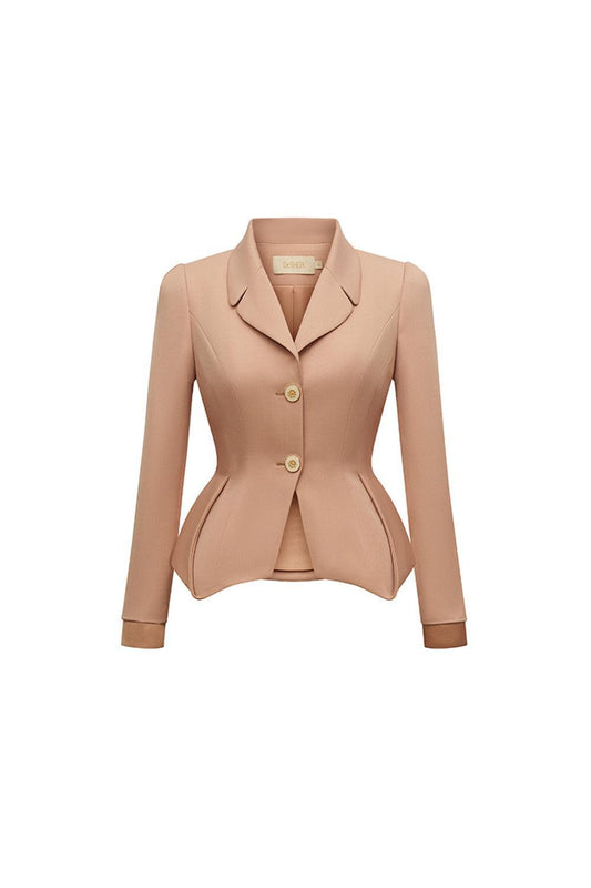 Jeanne Peplum Long Sleeved Polycotton Jacket - MEAN BLVD