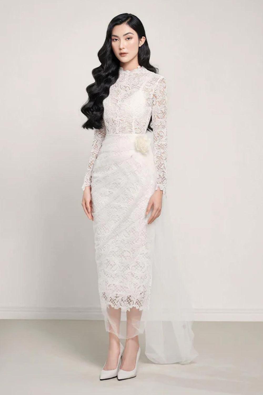 white lace dress party The Victorian Lace Tea Party Mini Dress – Ivory Sheep Collection main image 1