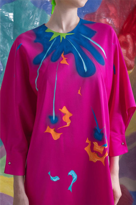 Maeve Straight Round Neck Satin Ankle Length Dress - MEAN BLVD