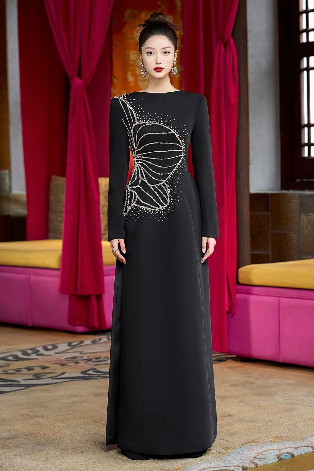Women's Magnif Sheath Boat Neck Velvet Satin Floor Length Dress XS/S/M/L/XL/Black/MEAN Blvd Black / M