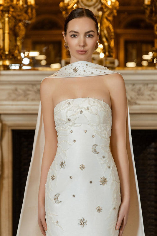 Memorial Sheath Back Slit Taffeta Floor Length Set - MEAN BLVD