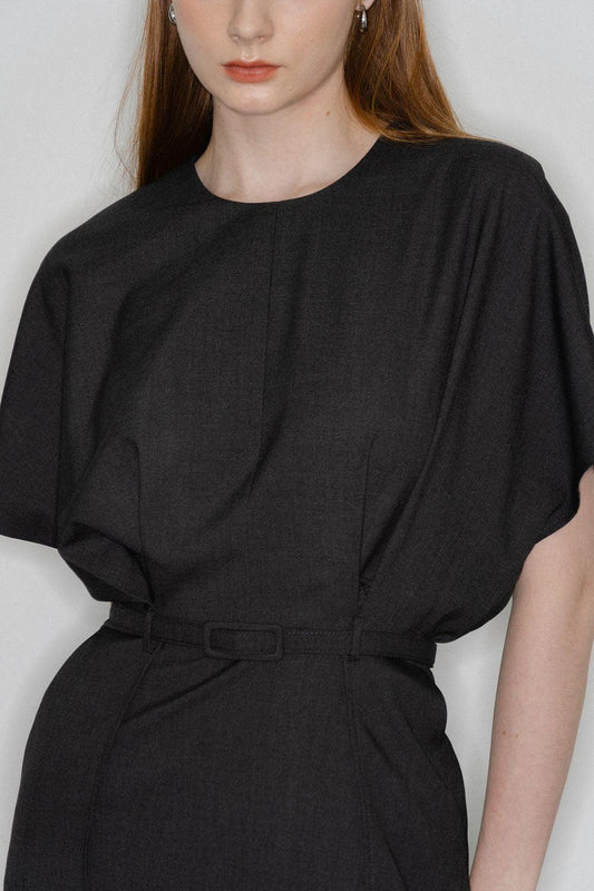 Olivia Sheath Short Sleeved Polycotton Maxi Dress - MEAN BLVD