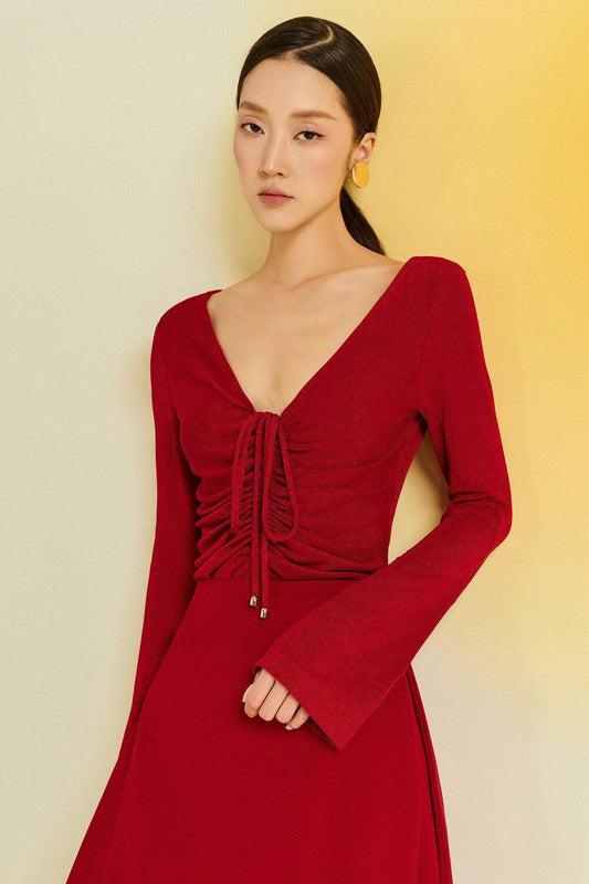 Orchid Bodycon Long Sleeved Spandex Top - MEAN BLVD