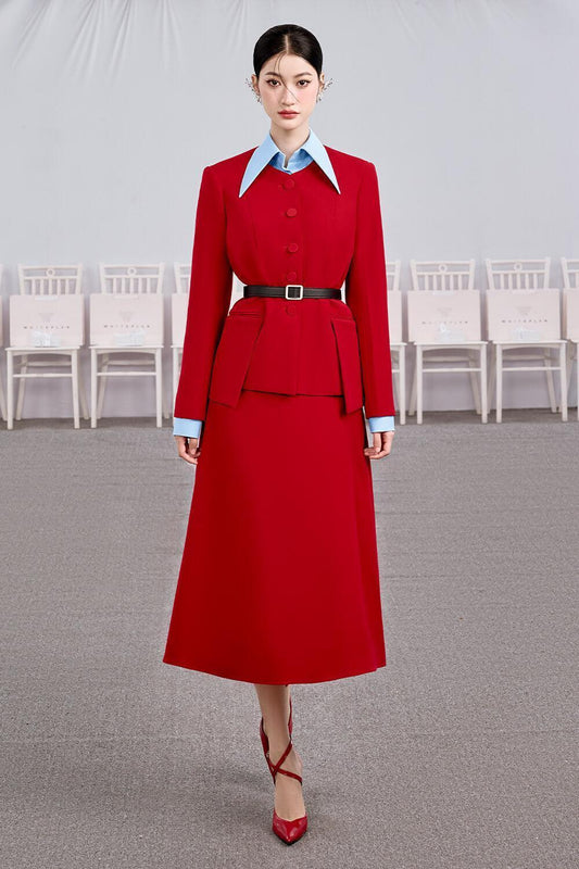 Santa A-line Long Sleeved Cotton Midi Set - MEAN BLVD