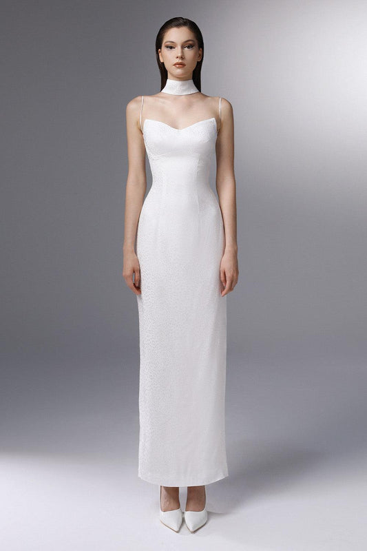 St Tropez Sheath Sleeveless Silk Ankle Length Dress - MEAN BLVD