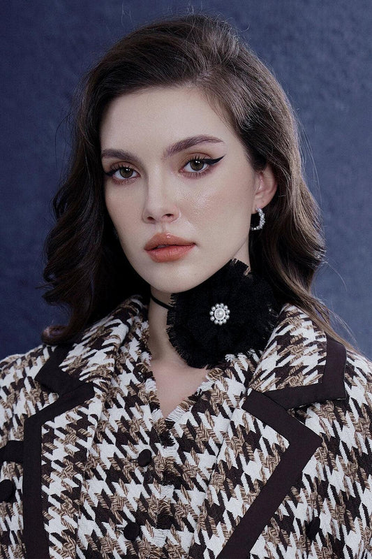 Svelte Straight Notch Lapel Tweed Blazer - MEAN BLVD