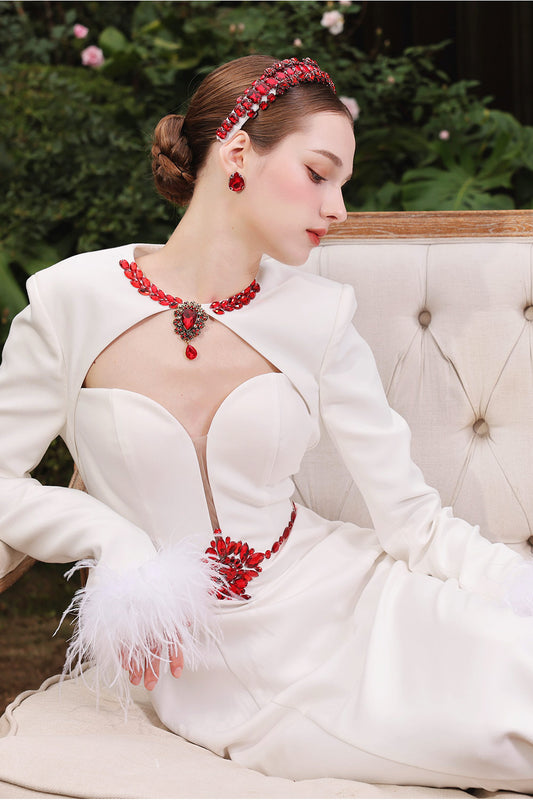 Dazzling Sheath Cut-Out Polyester Spandex Floor Length Dress