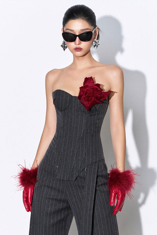 Aya Fringed Leather Gloves