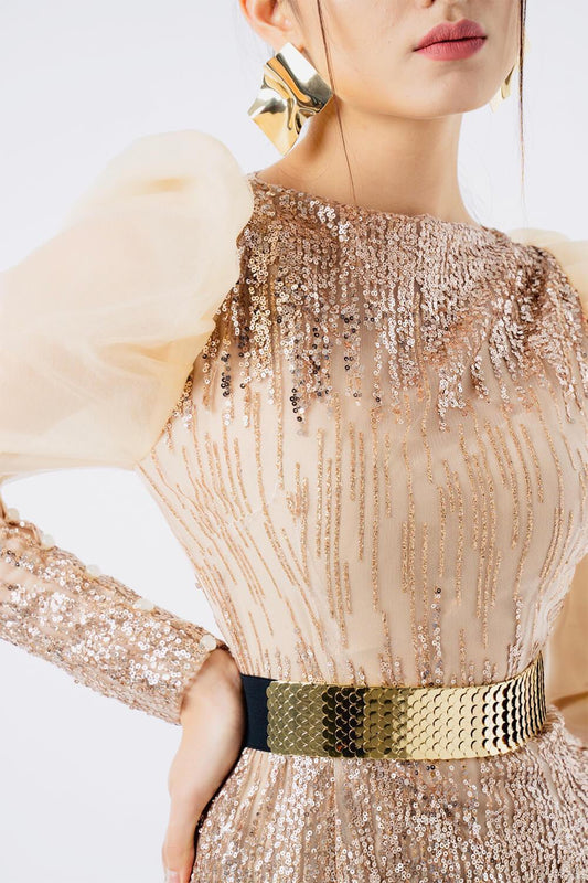 Bianco Saquin Dress MEAN BLVD