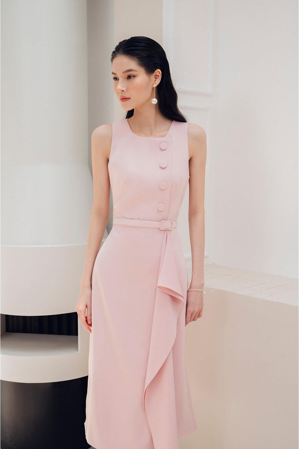 Women's Juhi Straight Sleeveless Diamond Spandex Midi Dress S/M/L/Customize Pink MEAN BLVD L / Pink Women's Juhi Straight Sleeveless Diamond Spandex Midi Dress S/M/L/Customize Pink MEAN BLVD L / Pink