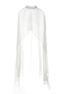 Missty Asymmetric See-Through Chiffon Cape