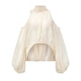 Esther Asymmetric Bishop Sleeved Georgette Top