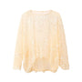 Grace Cocoon Batwing Sleeved Tulle Top
