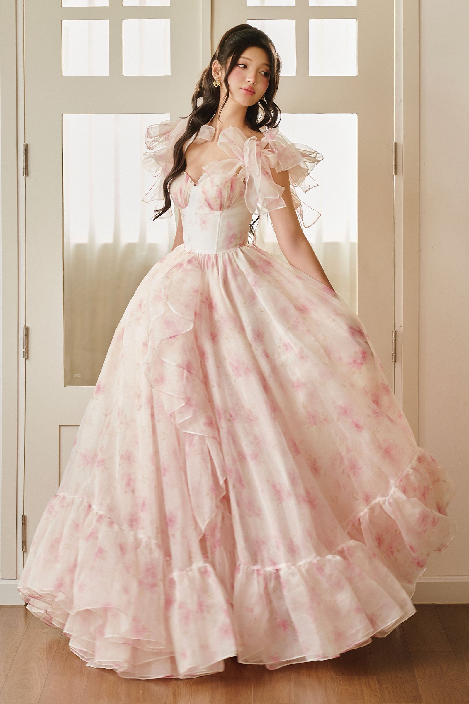 Peony Ball Gown Maxi Dress