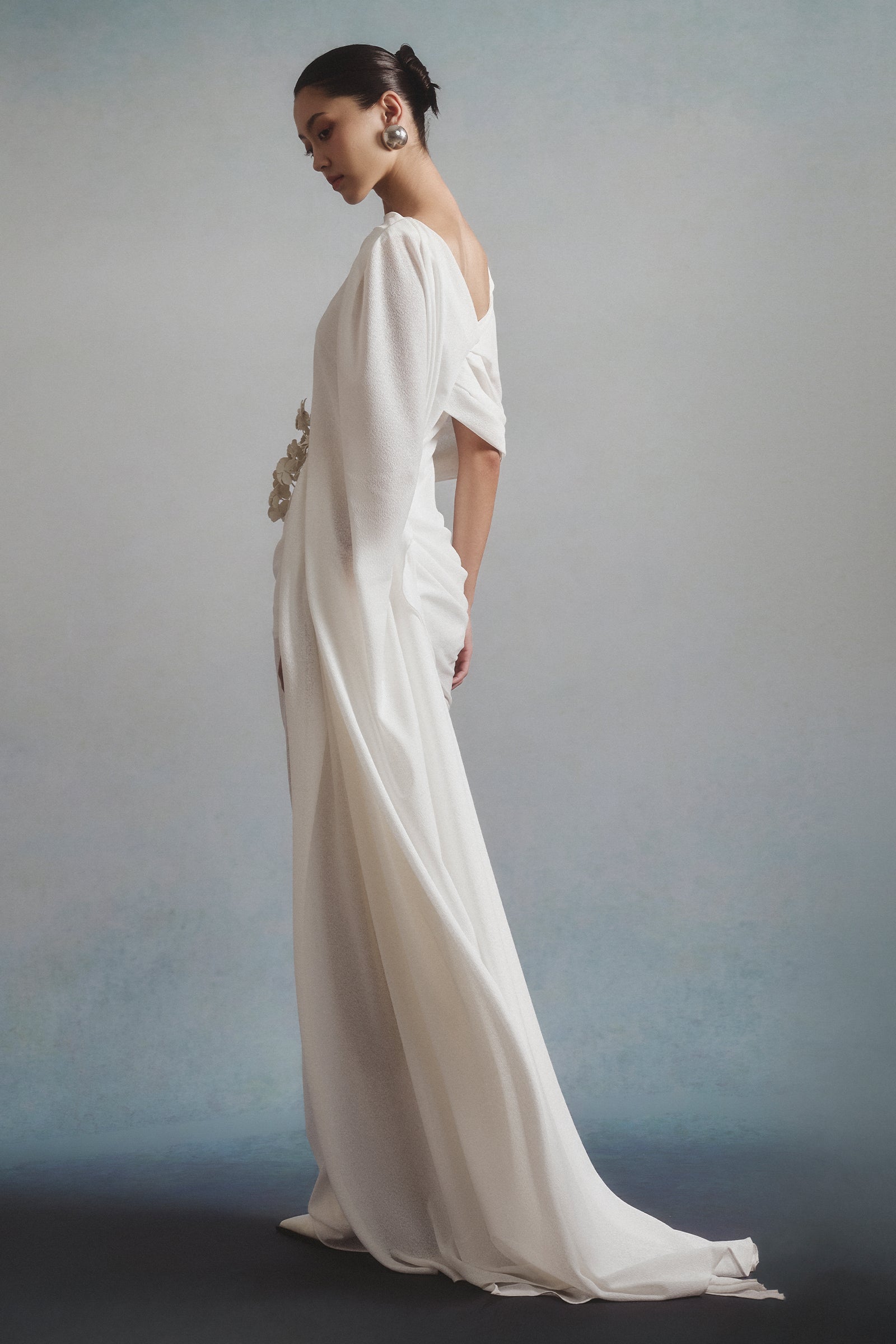 Mist Asymmetric Maxi Dress