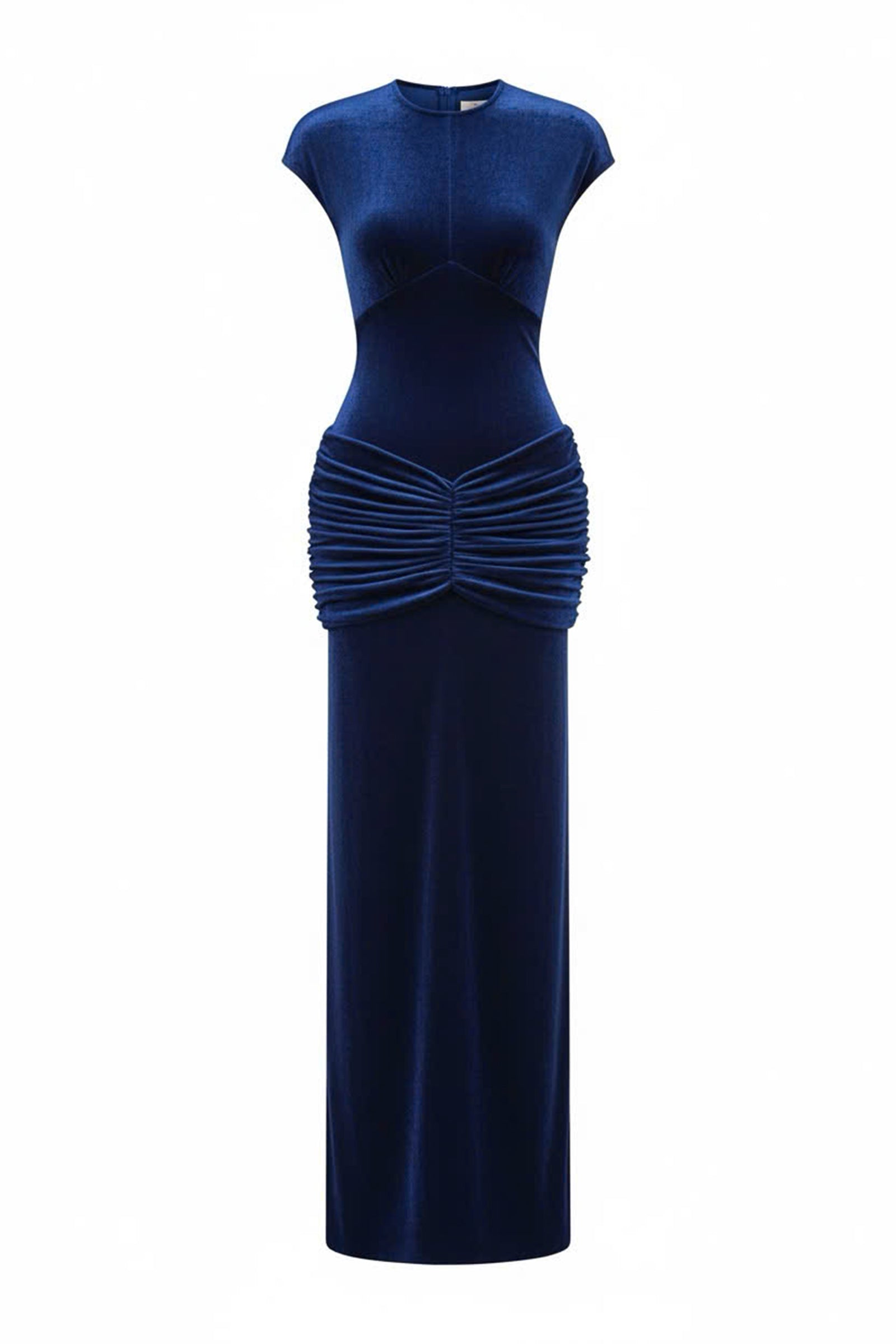 Umber Sheath Gathering Maxi Dress