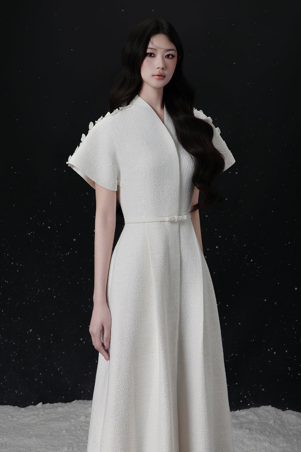 Elle Butterfly Sleeve Midi Dress