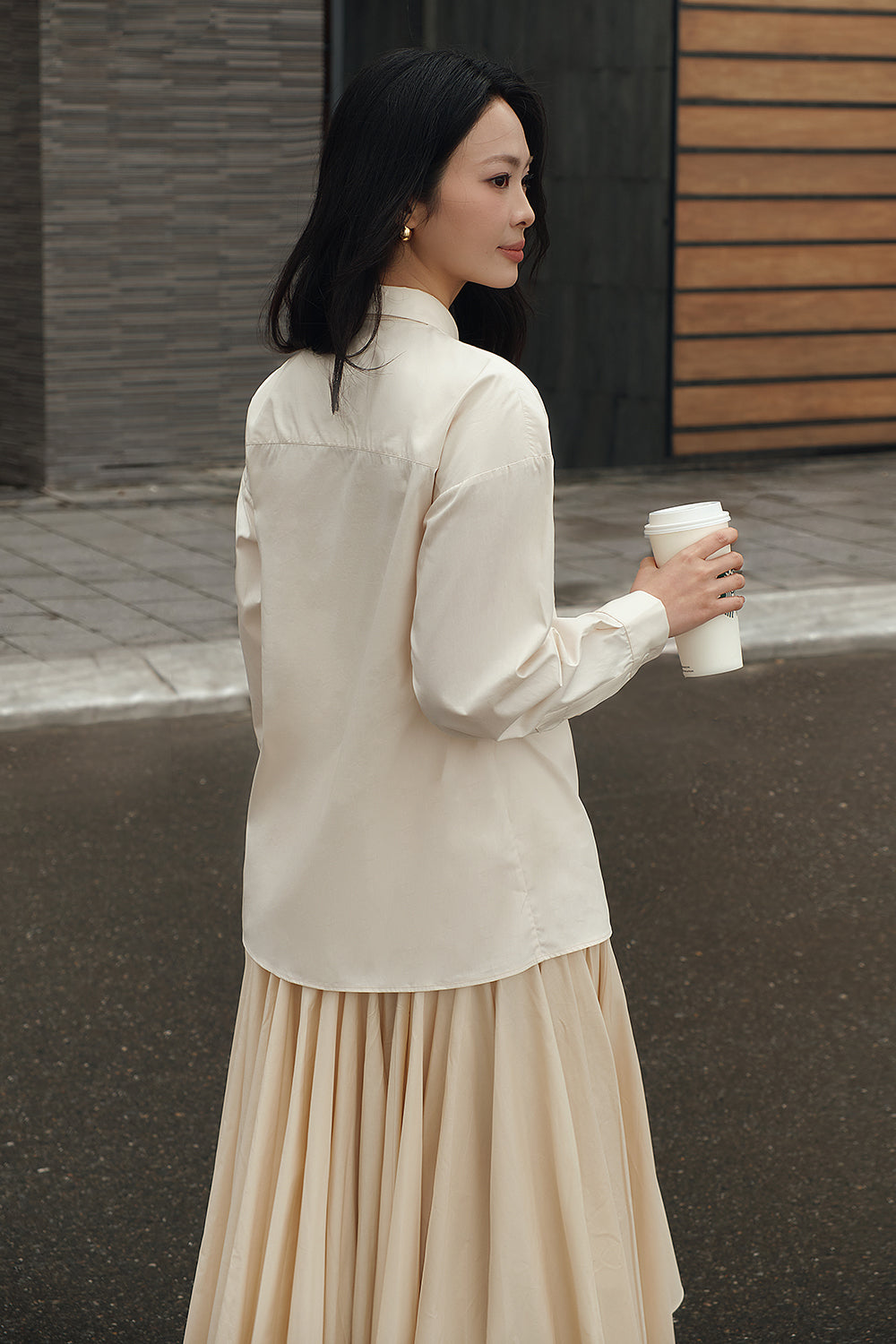 Petal Cuff Sleeve Shirt